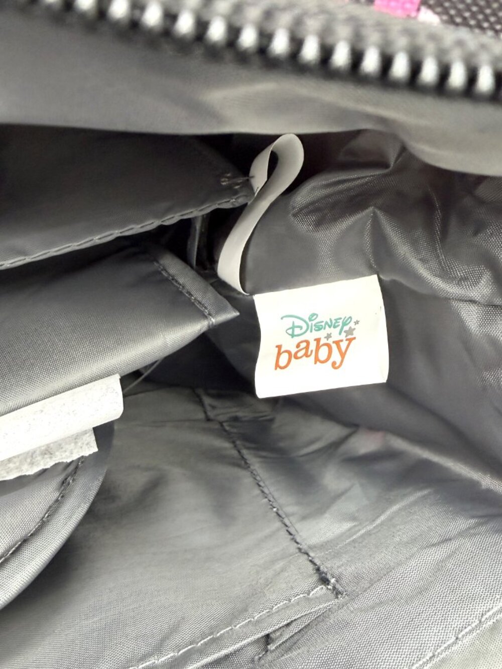 NWT Disney Baby Minnie Mouse Black Pink Gray & White 4-Piece Diaper Bag Gift Set - Picture 11 of 11